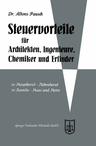 Produktbild: Steuervorteile f&uuml;r Architekten, Ingenieure, Chemiker und Erfinder