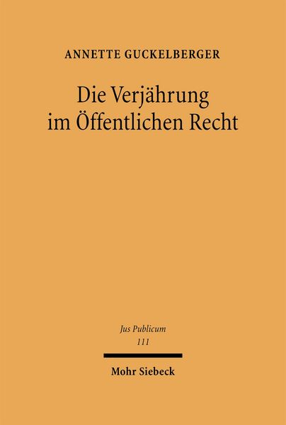 Produktbild: Die Verj&auml;hrung im &Ouml;ffentlichen Recht