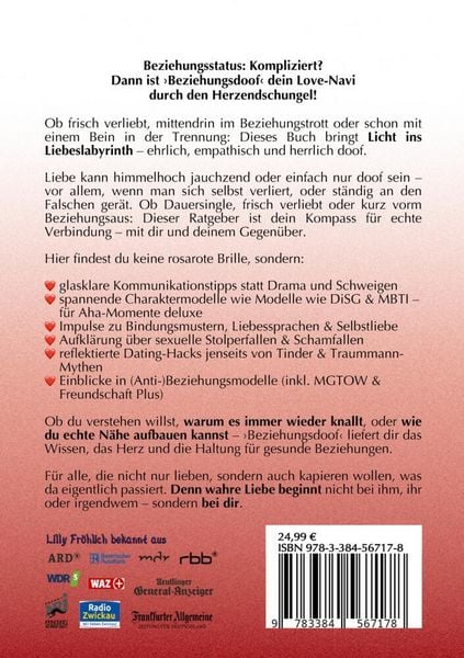 Produktbild: Beziehungsdoof - Dein Schl&uuml;ssel zu erf&uuml;llten Beziehungen: Ein umfassender Ratgeber zu Liebessprachen, Beziehungsmodellen und den Geheimnissen der roma