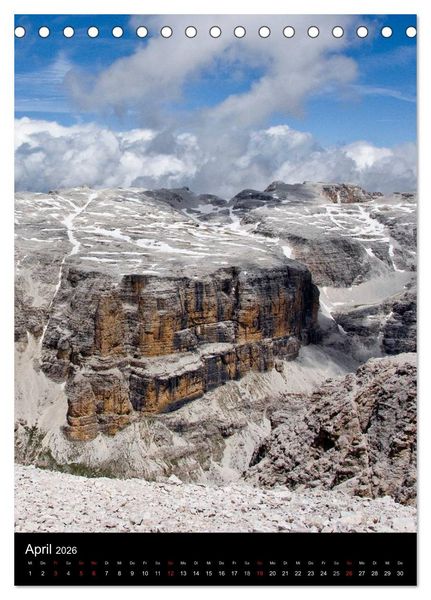Produktbild: Dolomiten &ndash; Eine Gipfelparade (Tischkalender 2026 DIN A5 hoch), CALVENDO Monatskalender