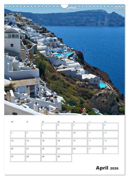 Produktbild: Santorin - Trauminsel Griechenlands (Wandkalender 2026 DIN A3 hoch), CALVENDO Monatskalender