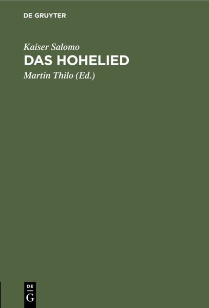 Produktbild: Das Hohelied