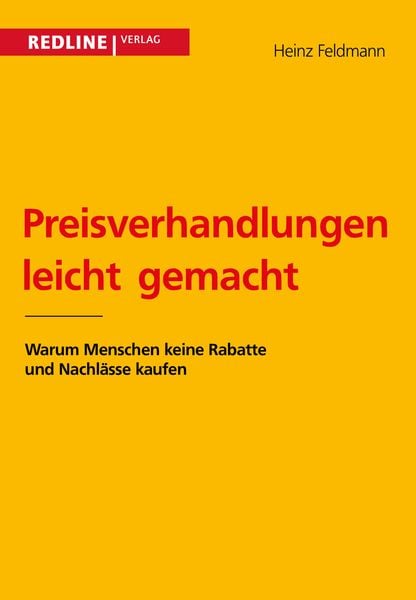 Preisverhandlungen, Taschenbuch von Heinz Feldmann, Redline, 9783868814958
