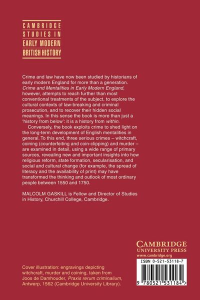 Produktbild: Crime and Mentalities in Early Modern England