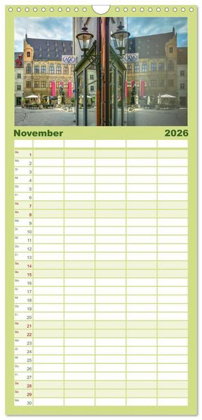 Produktbild: Familienplaner 2026 - Romantisches Augsburg mit 5 Spalten (Wandkalender, 21 x 45 cm) CALVENDO
