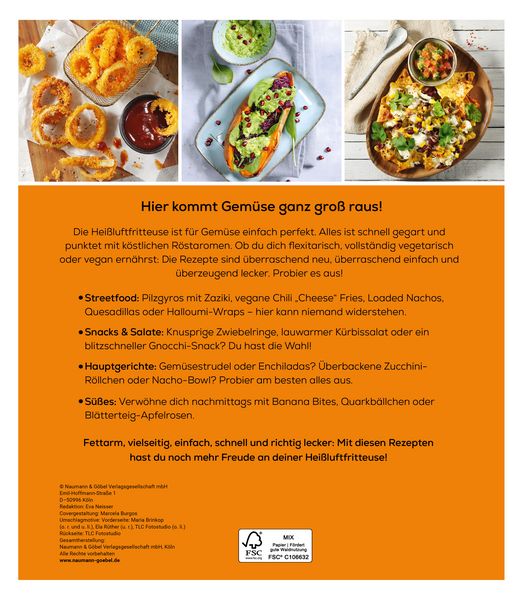 Produktbild: Hei&szlig;luftfritteuse vegetetarisch und vegan