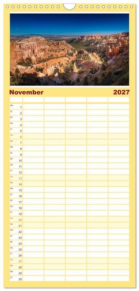 Produktbild: Familienplaner 2027 - Wild, Wide, West mit 5 Spalten (Wandkalender, 21 x 45 cm) CALVENDO