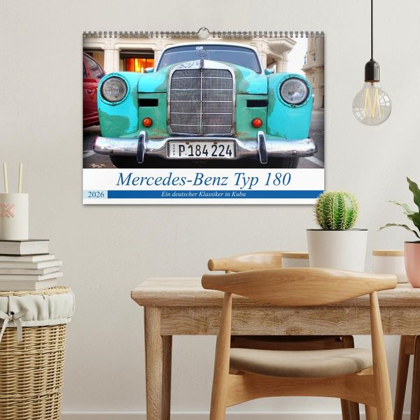 Produktbild: Mercedes-Benz Typ 180 - Ein deutscher Klassiker in Kuba (Wandkalender 2026 DIN A3 quer), CALVENDO Monatskalender