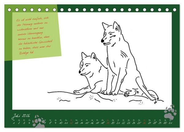 Produktbild: Der kleine GROSSE Wolf - Kalender (Tischkalender 2026 DIN A5 quer), CALVENDO Monatskalender
