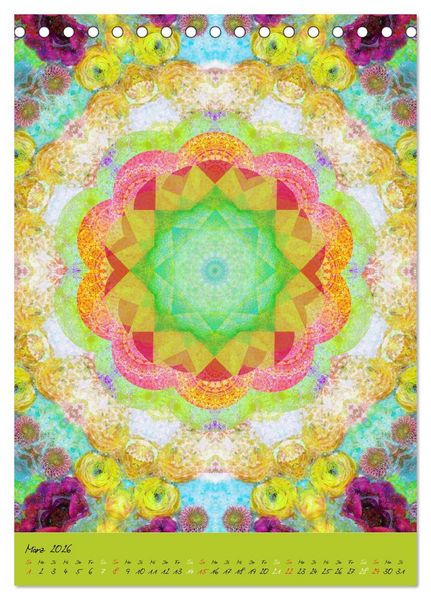 Produktbild: MANDALAS der Natur (Tischkalender 2026 DIN A5 hoch), CALVENDO Monatskalender