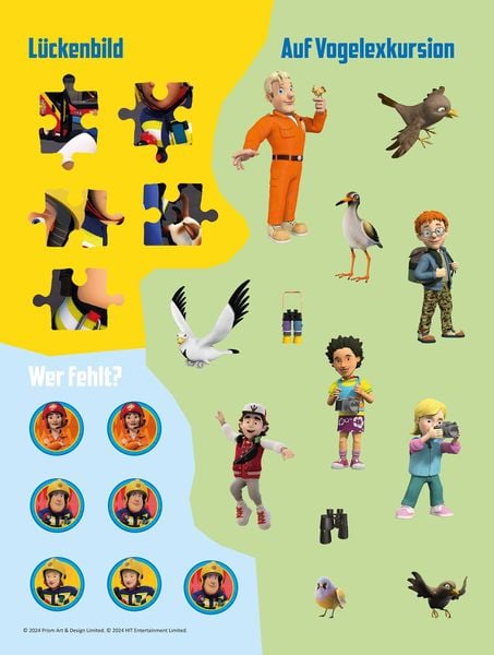 Produktbild: Feuerwehrmann Sam: 1001 Sticker: Stickern &ndash; R&auml;tseln &ndash; Ausmalen