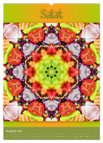 Produktbild: Kulinarische Mandalas (Wandkalender 2026 DIN A2 hoch), CALVENDO Monatskalender