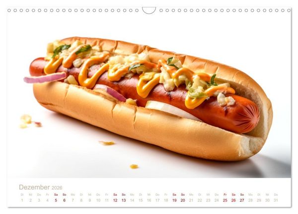 Produktbild: FAST FOOD (Wandkalender 2026 DIN A3 quer), CALVENDO Monatskalender