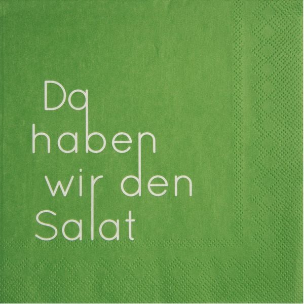 Produktbild: R&auml;der Serviette "Da haben wir den Salat"
