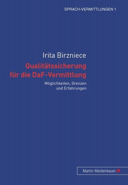 Produktbild: Qualitaetssicherung fuer die DaF-Vermittlung