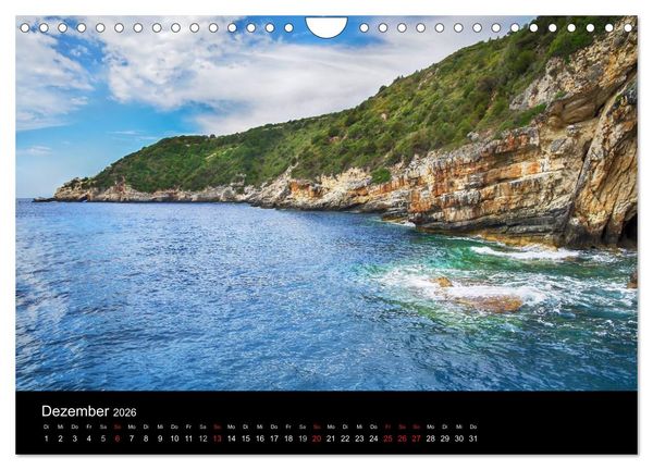 Produktbild: Von Korfu bis Antipaxos (Wandkalender 2026 DIN A4 quer), CALVENDO Monatskalender