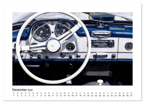 Produktbild: Oldtimer - Cockpits vergangener Zeiten (Wandkalender 2026 DIN A3 quer), CALVENDO Monatskalender