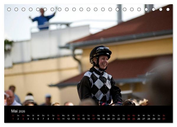 Produktbild: Faszination Galopprennen in Baden-Baden (Tischkalender 2026 DIN A5 quer), CALVENDO Monatskalender