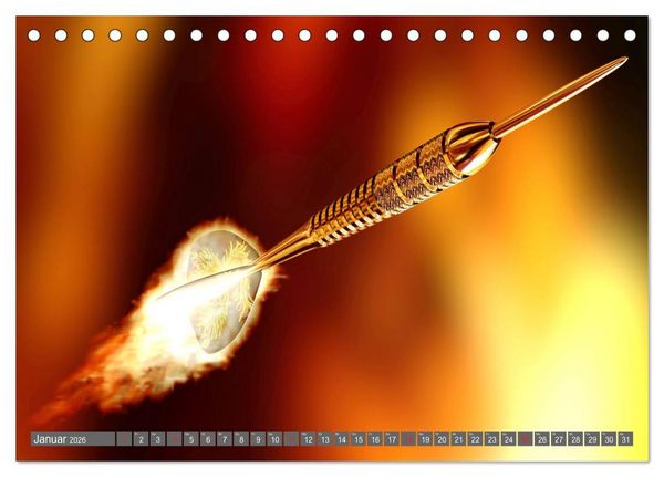 Produktbild: Darts. Konzentration - Sport - Spannung (Tischkalender 2026 DIN A5 quer), CALVENDO Monatskalender
