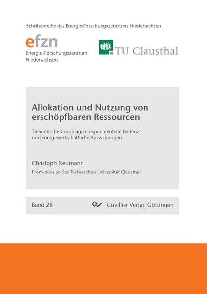 Produktbild: Allokation und Nutzung von ersch&ouml;pfbaren Ressourcen