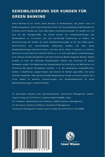 Produktbild: Sensibilisierung der Kunden f&uuml;r Green Banking