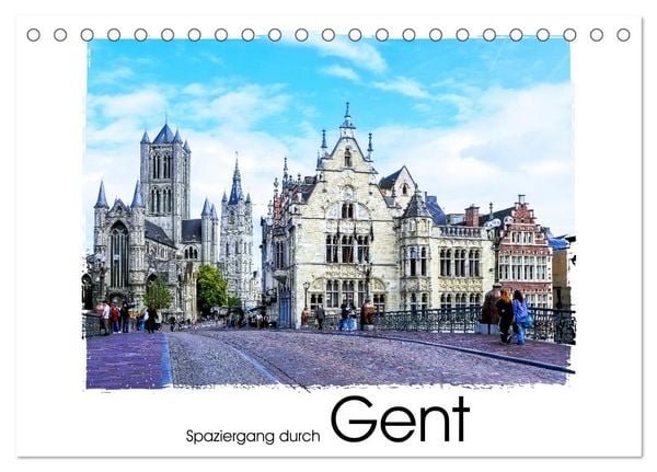 Produktbild: Spaziergang durch Gent (Tischkalender 2026 DIN A5 quer), CALVENDO Monatskalender