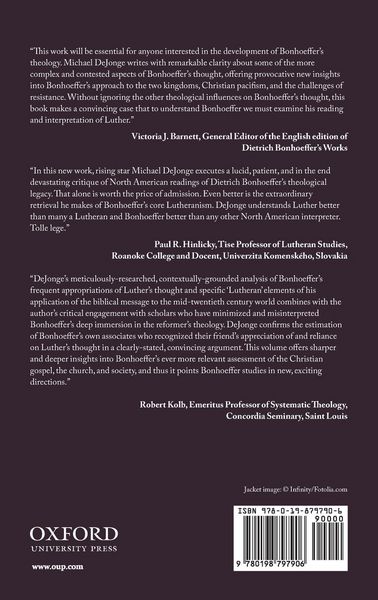Produktbild: BONHOEFFER'S RECEPTION OF LUTHER C