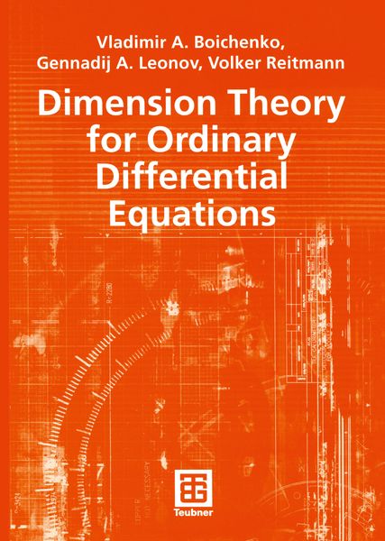 Produktbild: Dimension Theory for Ordinary Differential Equations