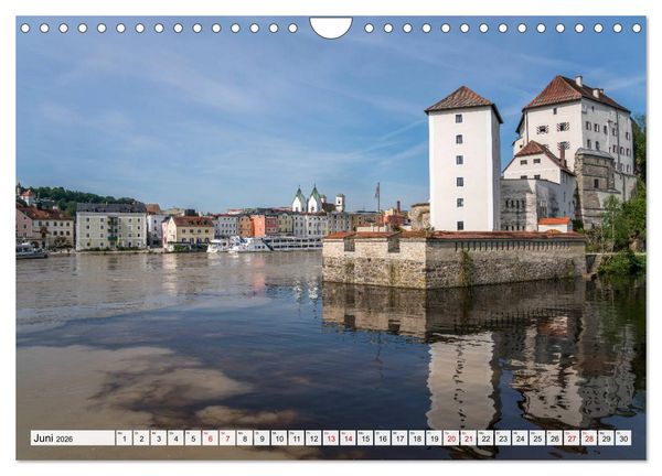 Produktbild: Drei Fl&uuml;sse Stadt Passau (Wandkalender 2026 DIN A4 quer), CALVENDO Monatskalender