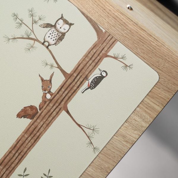 Produktbild: Scriptum Schreibtischunterlage f&uuml;r Kinder Waldtiere Woodland gr&uuml;n - 60 x 40 cm, aus premium Vinyl