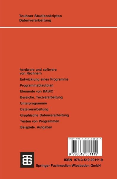 Produktbild: Programmieren mit Microsoft-BASIC f&uuml;r Ingenieure