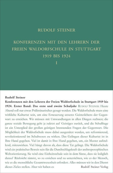 Konferenzen mit den Lehrern der Freien Waldorfschule 1919 bis 1924
