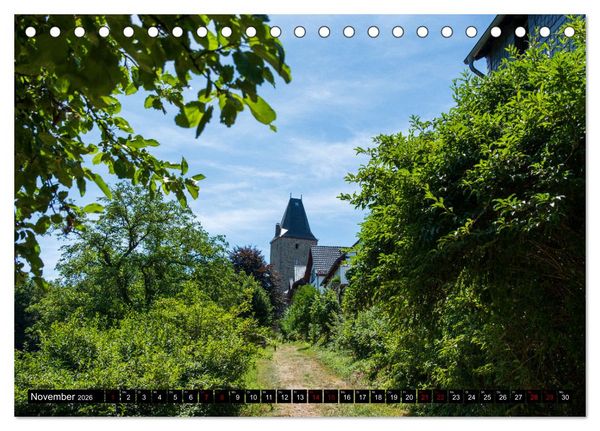 Produktbild: Blankenberg Burg und Stadt (Tischkalender 2026 DIN A5 quer), CALVENDO Monatskalender