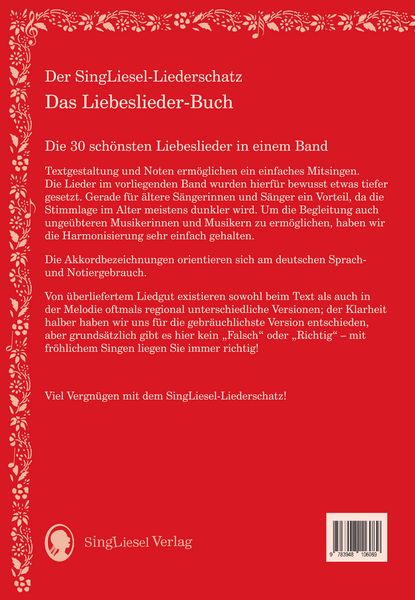 Produktbild: Die sch&ouml;nsten Liebeslieder. Das Liederbuch im Gro&szlig;druck f&uuml;r Senioren. Mit Noten