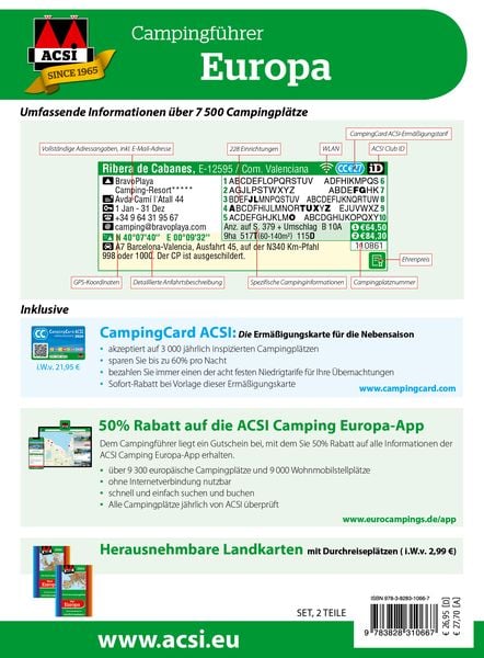 Produktbild: ACSI Campingf&uuml;hrer Europa 2024