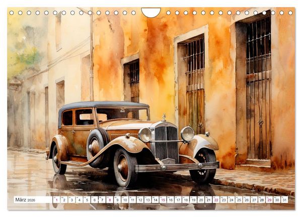 Produktbild: Oldtimer - Vergangenheit neu entdeckt (Wandkalender 2026 DIN A4 quer), CALVENDO Monatskalender