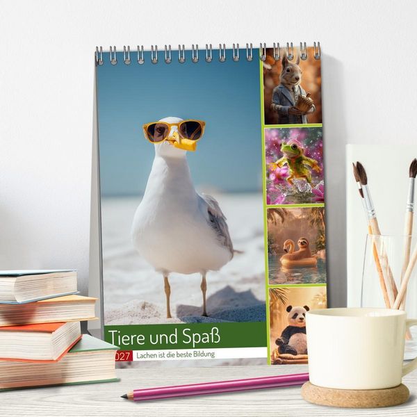 Produktbild: Tiere und Spa&szlig; (Tischkalender 2027 DIN A5 hoch), CALVENDO Monatskalender