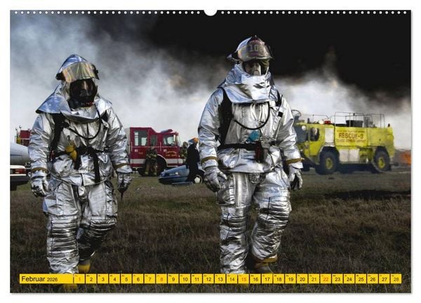 Produktbild: Die Feuerwehr. U.S. Firefighter im Einsatz (Wandkalender 2026 DIN A2 quer), CALVENDO Monatskalender