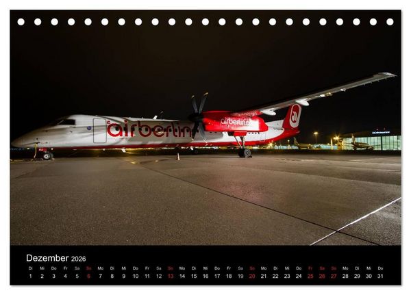 Produktbild: Flugzeuge bei Nacht (Tischkalender 2026 DIN A5 quer), CALVENDO Monatskalender