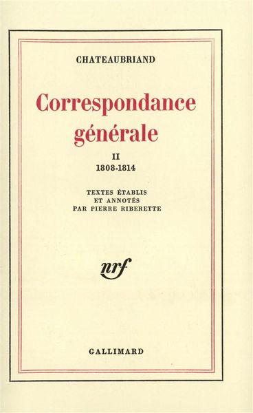 Produktbild: Correspondance g&eacute;n&eacute;rale