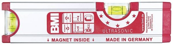 Produktbild: Wasserwaage ULTRASONIC ohne / mit Magnet 692020M L&auml;nge 20 cm Ausf&uuml;hrung mit Magnet