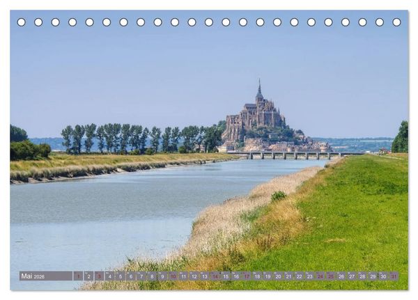 Produktbild: Le Mont-Saint-Michel - Sagenumwobener Klosterberg im Watt (Tischkalender 2026 DIN A5 quer), CALVENDO Monatskalender