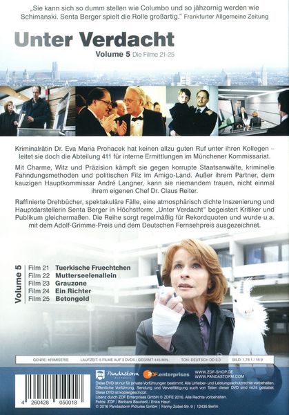 Produktbild: Unter Verdacht - Volume 5/Filme 21-25 [3 DVDs]