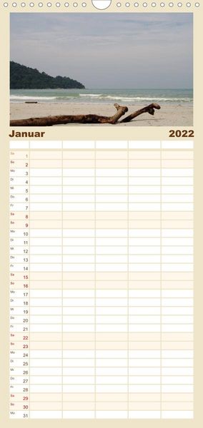 Produktbild: Familienplaner Farben am Meer (Wandkalender 2022 , 21 cm x 45 cm, hoch)
