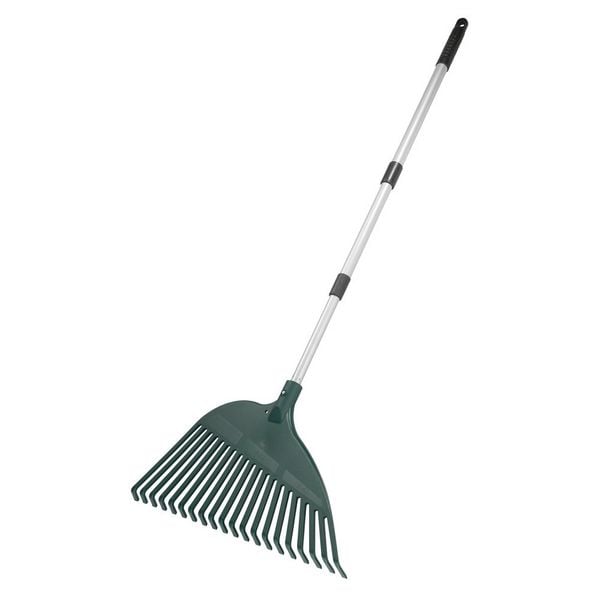 Gartenrechen mit Teleskopstiel, rückenschonend