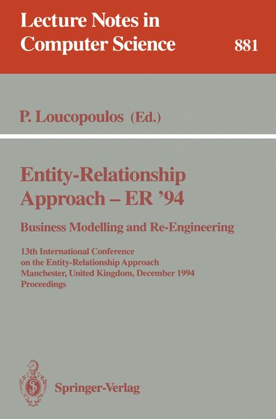 Produktbild: Entity-Relationship Approach - ER '94. Business Modelling and Re-Engineering