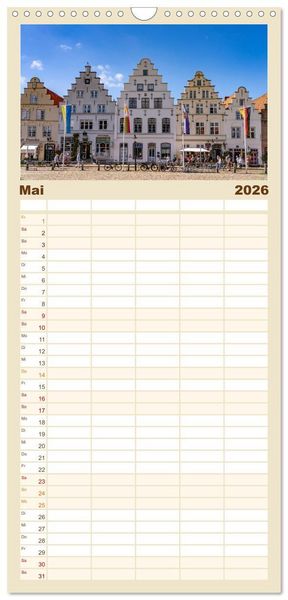 Produktbild: Familienplaner 2026 - Schleswig-Holstein - Nordfriesland mit 5 Spalten (Wandkalender, 21 x 45 cm) CALVENDO