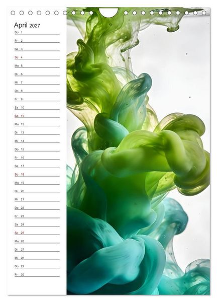 Produktbild: Quiet Fluids - Fluid Art Farben zwischen Wasser und Licht (Wandkalender 2027 DIN A4 hoch), CALVENDO Monatskalender