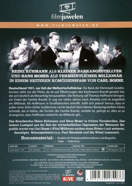 Produktbild: Man braucht kein Geld - filmjuwelen
