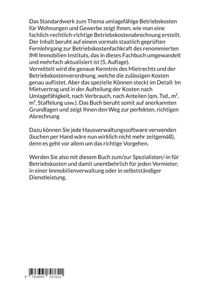 Produktbild: Betriebskosten-Abrechnung